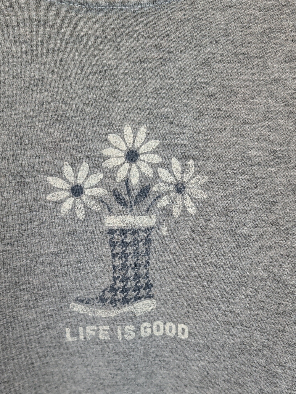 Life Is Good Large Daisy Shirt Ladies Classic Fit